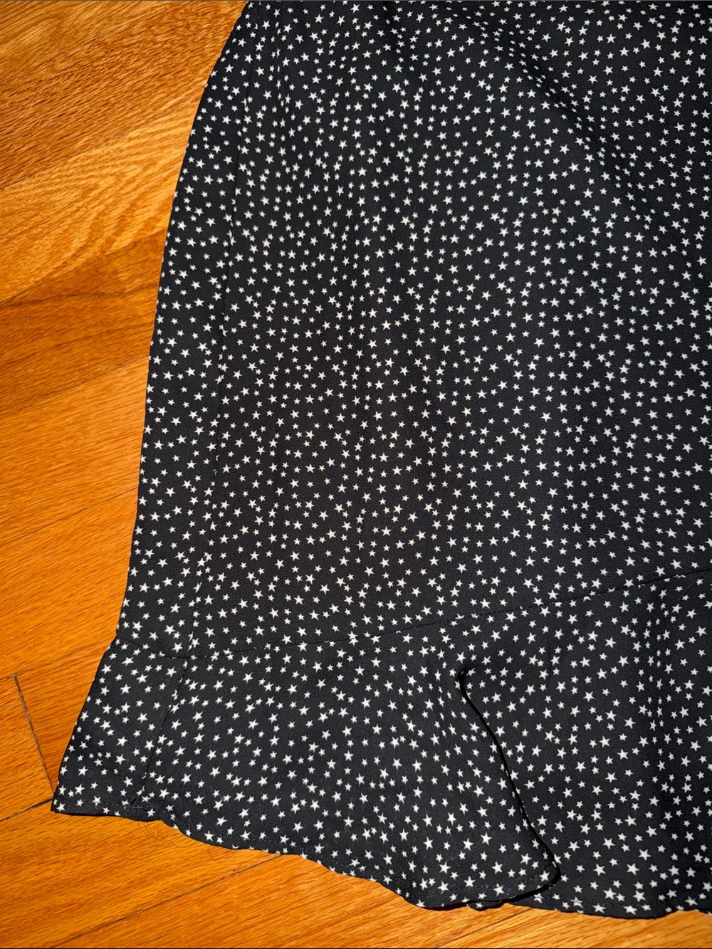 JCrew black and white star skirt size 4